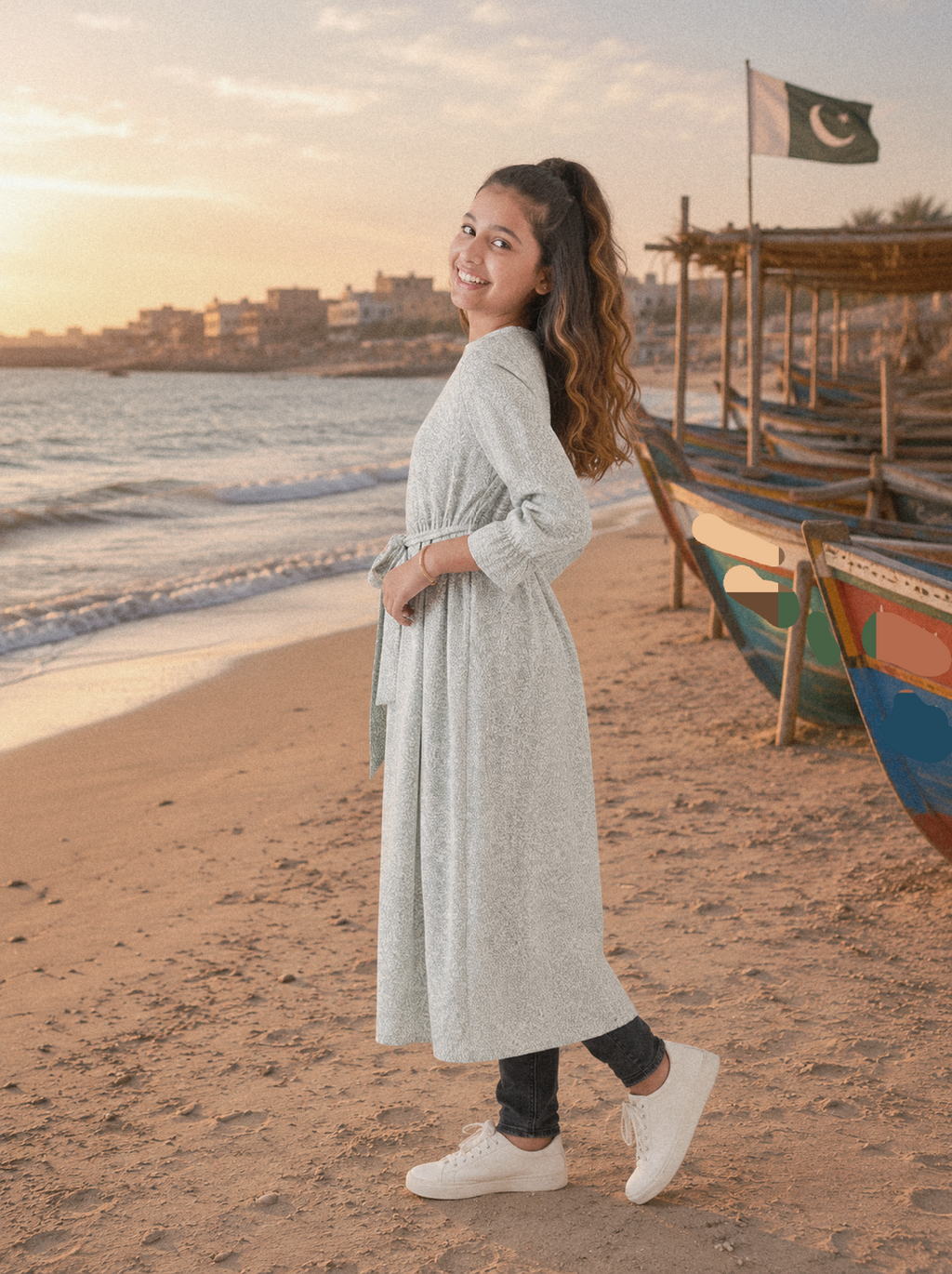 Mint Green Printed Maxi