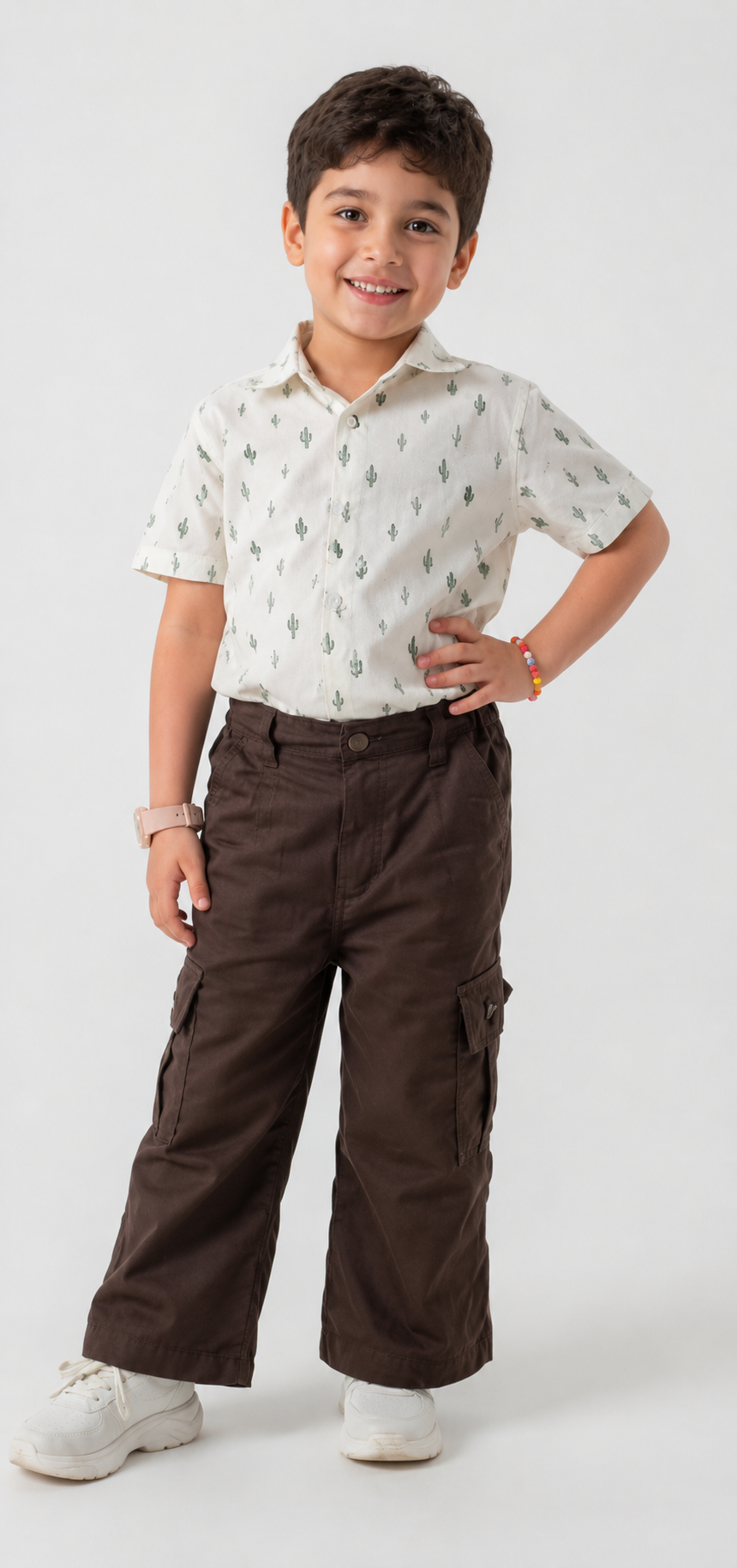 Dark Brown Cargo Pants Boy's & Girl's