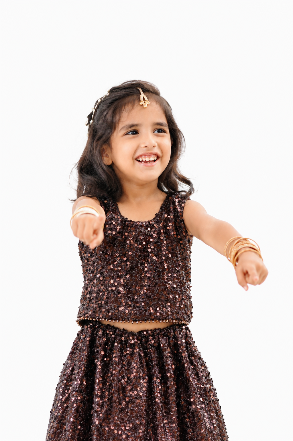 Midnight Sparkle Girls Sequin Maxi Dress – Wedding Collection