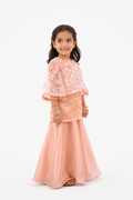 Peach Blossom Girls 3-Piece Wedding Sharara Set