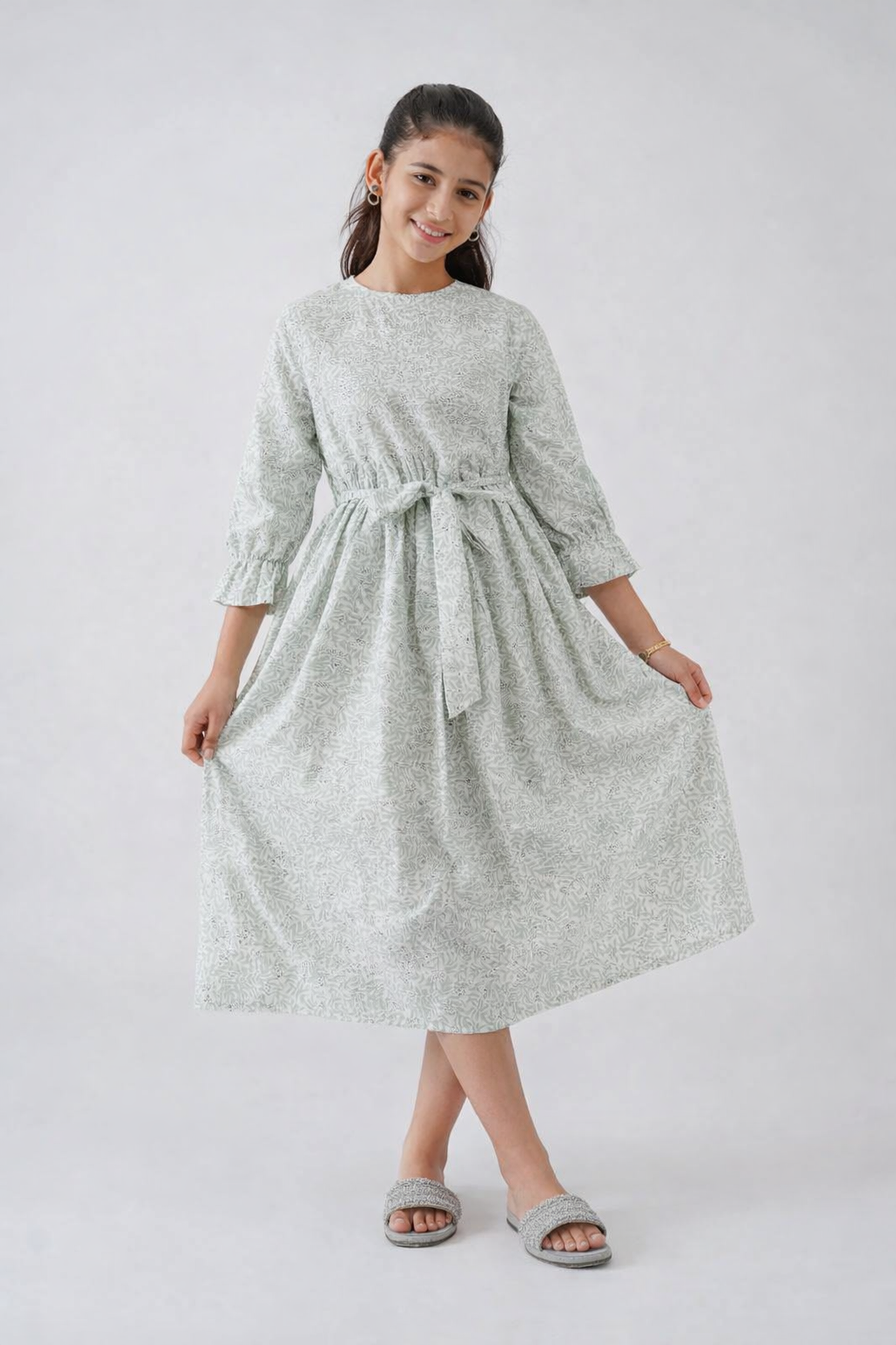 Mint Green Printed Maxi