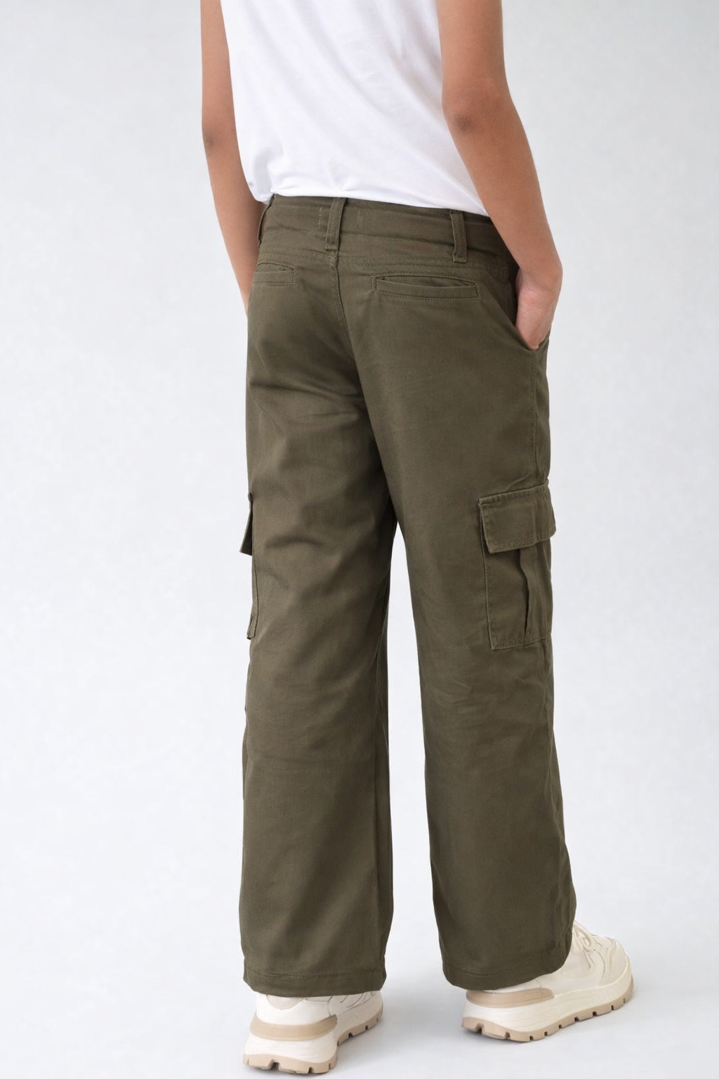 Army Green Cargo Pants Boy's & Girl's