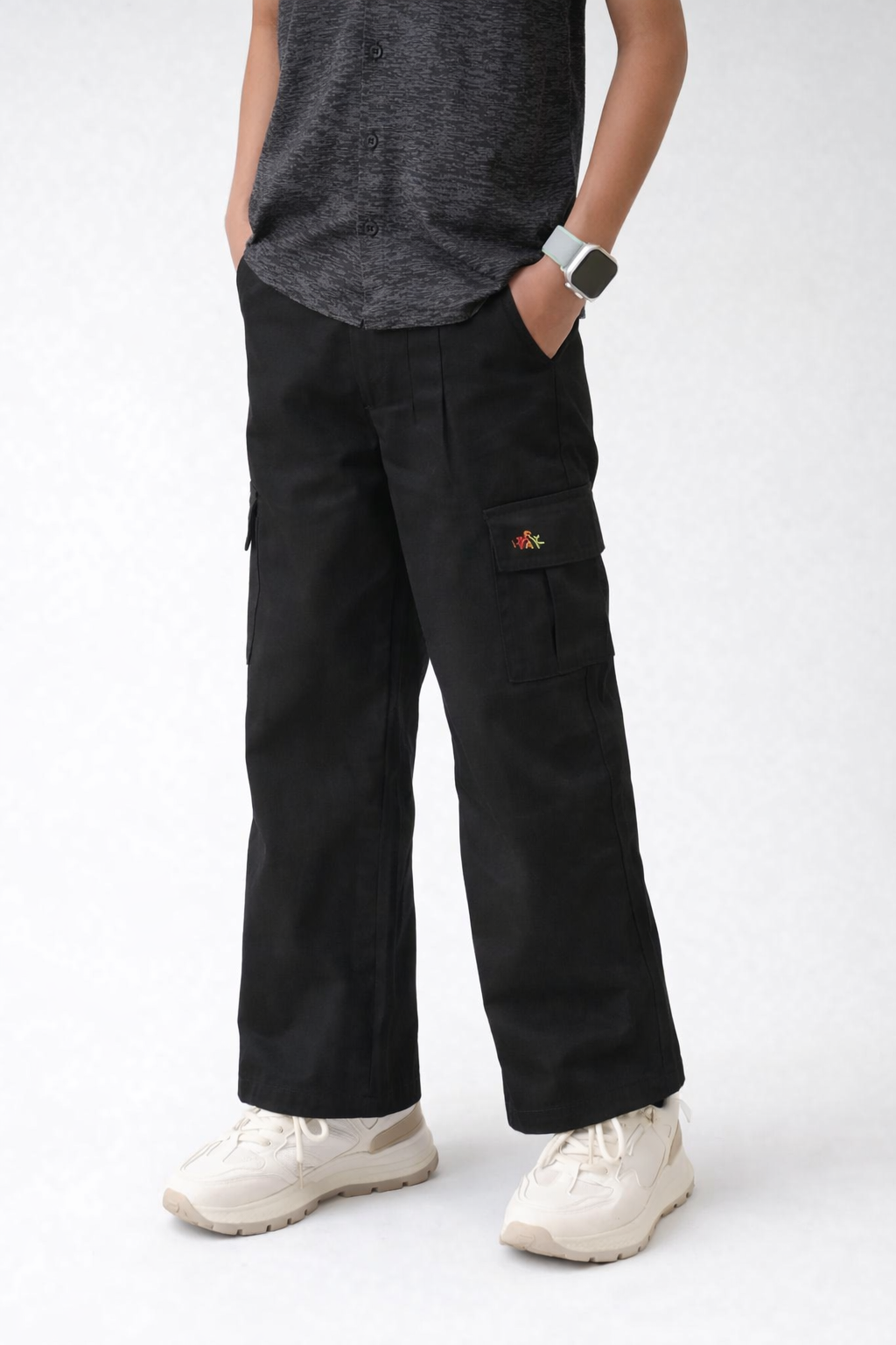 Black Cargo Pants Boy's & Girl's