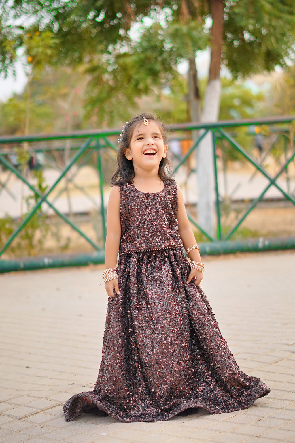 Midnight Sparkle Girls Sequin Maxi Dress – Wedding Collection