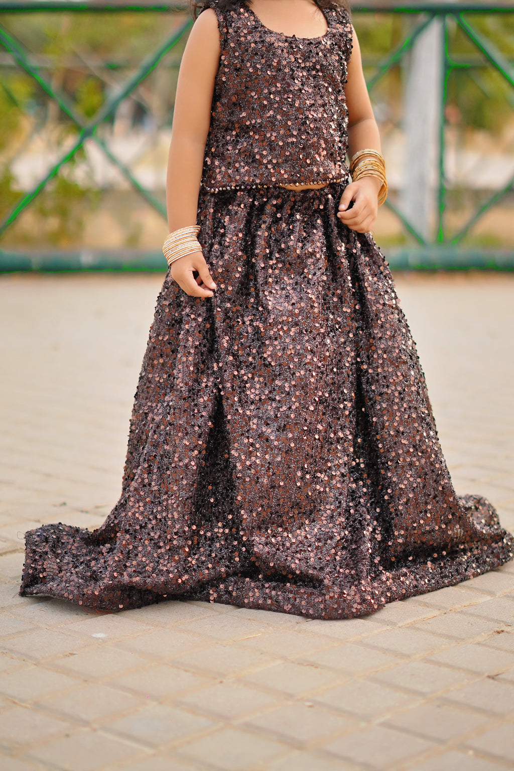 Midnight Sparkle Girls Sequin Maxi Dress – Wedding Collection