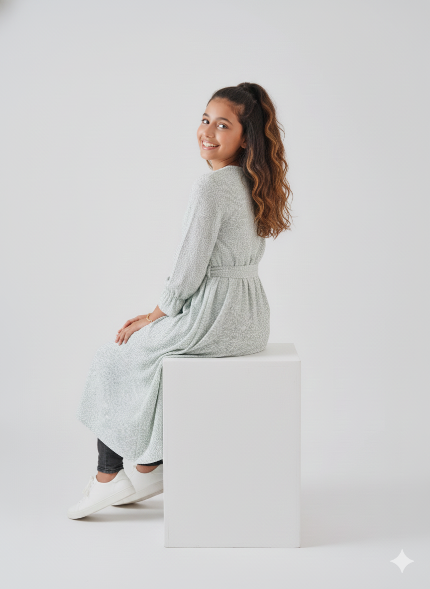 Mint Green Printed Maxi