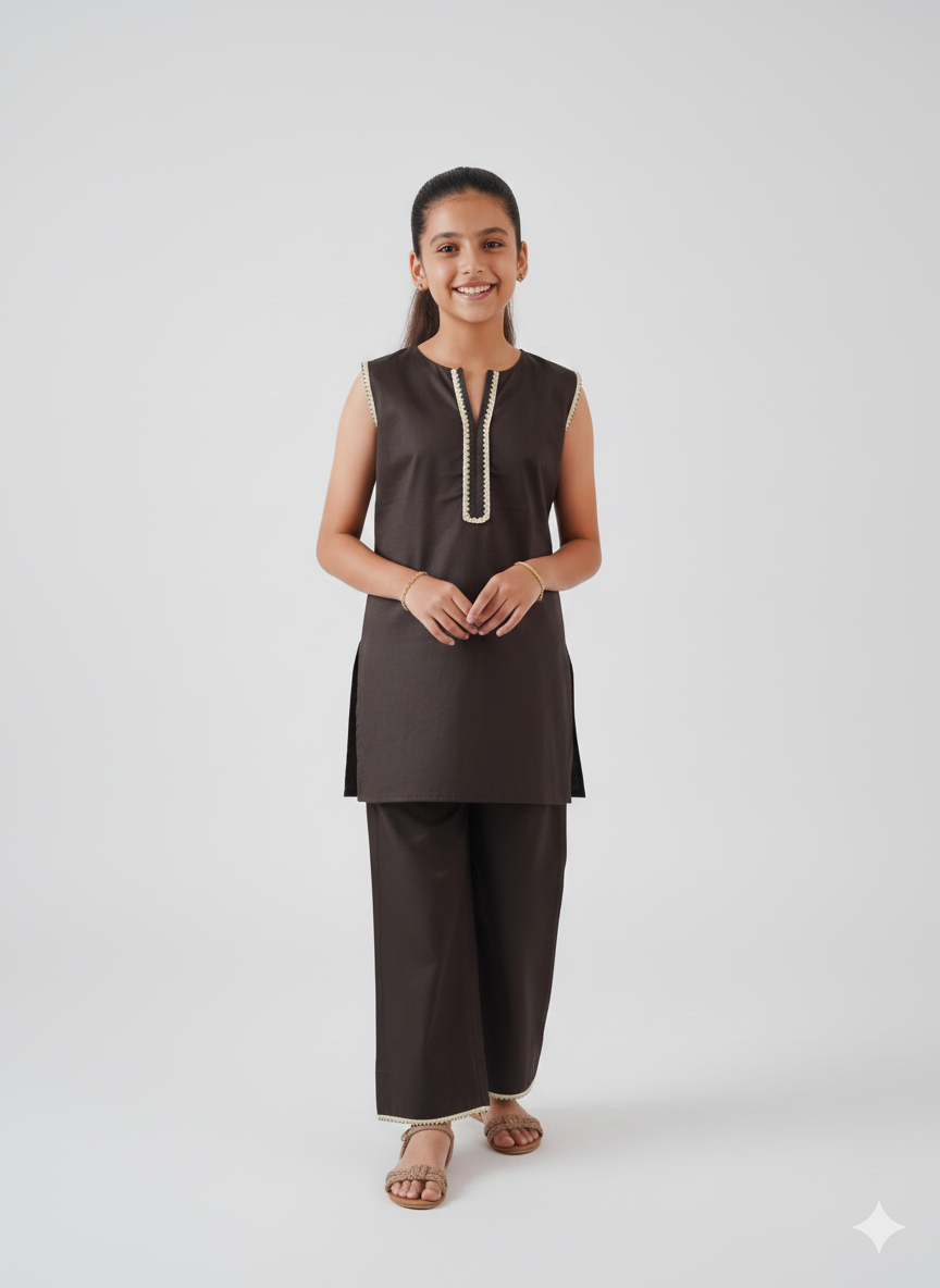 Black Shirt & Farshi Shalwar Set
