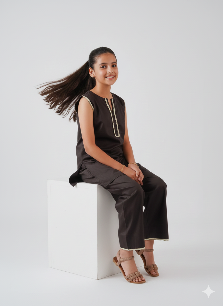Black Shirt & Farshi Shalwar Set