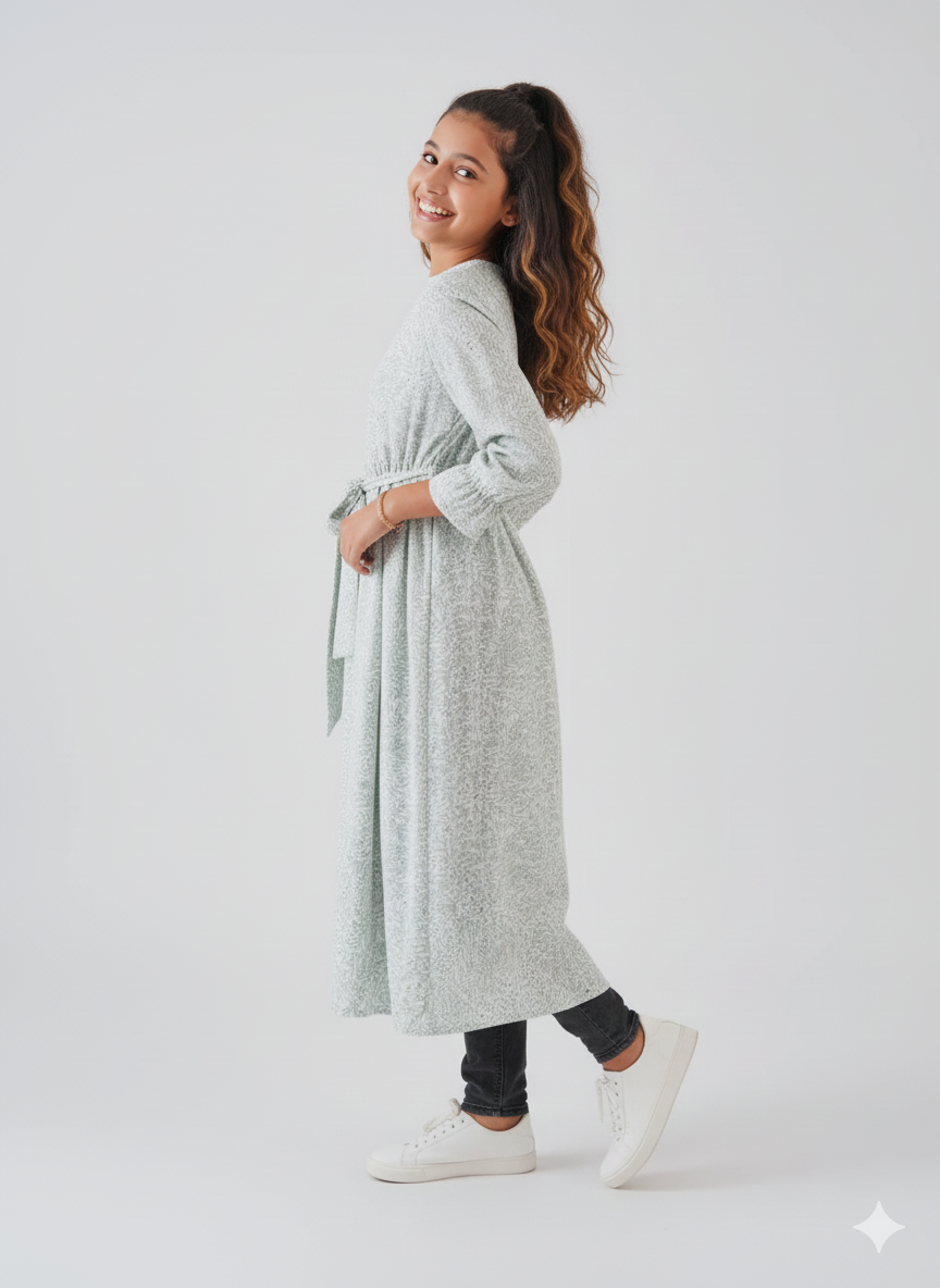 Mint Green Printed Maxi