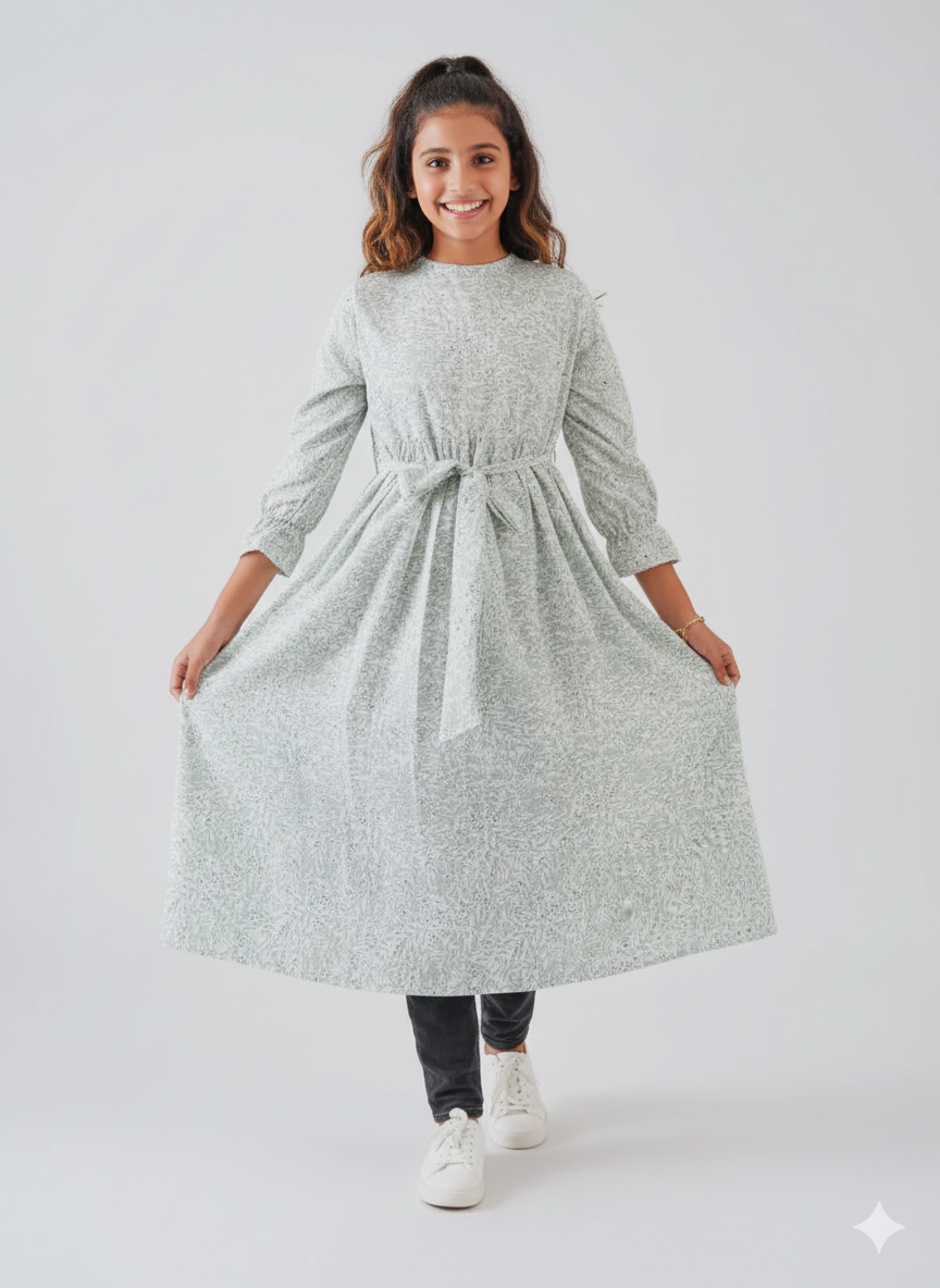Mint Green Printed Maxi