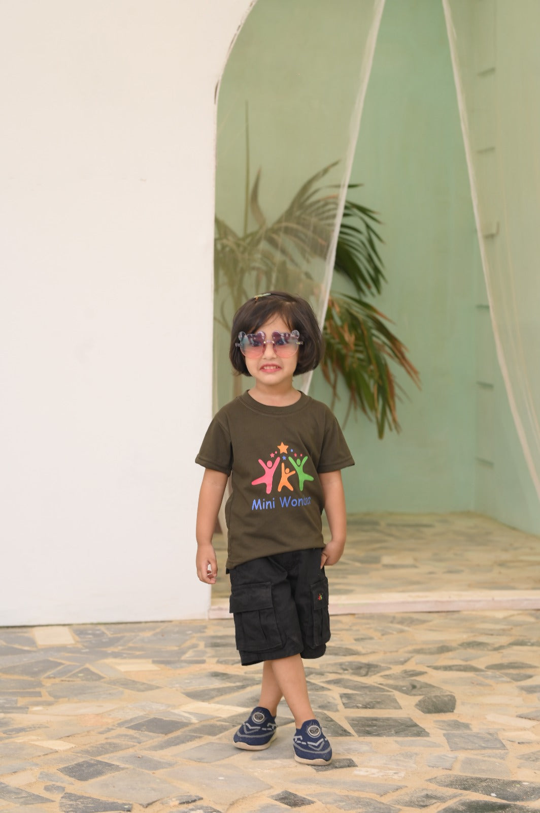 Black Cargo Shorts Boy's & Girl's