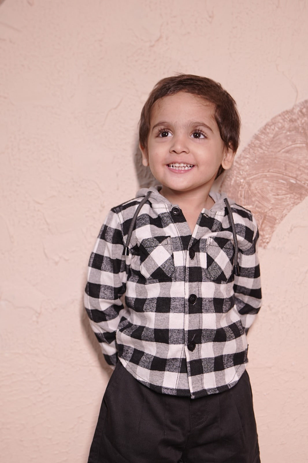 Kids Hooded Flannel Shirt For Boys & Girls .