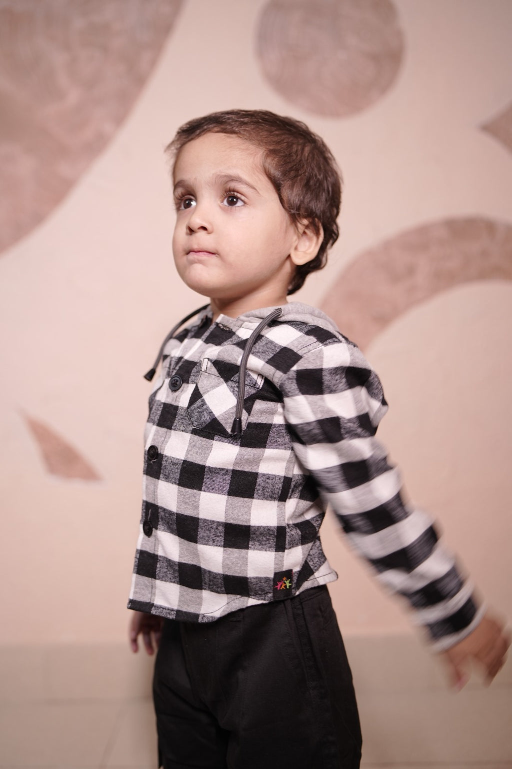 Kids Hooded Flannel Shirt For Boys & Girls .