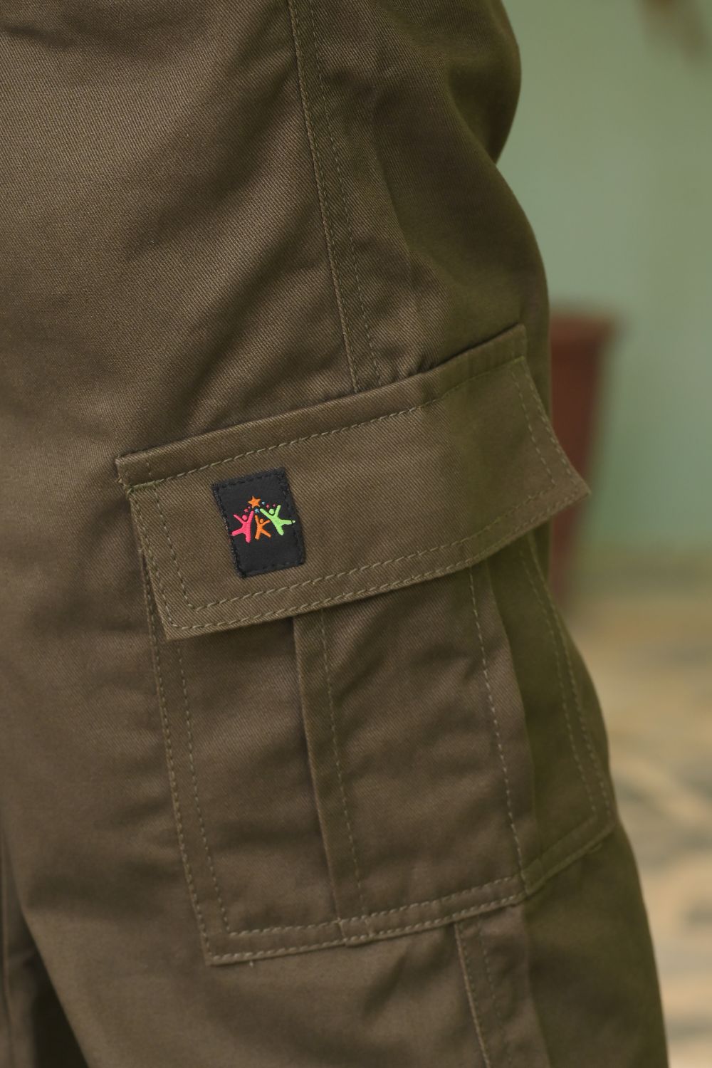 Army Green Cargo Pants Boy's & Girl's