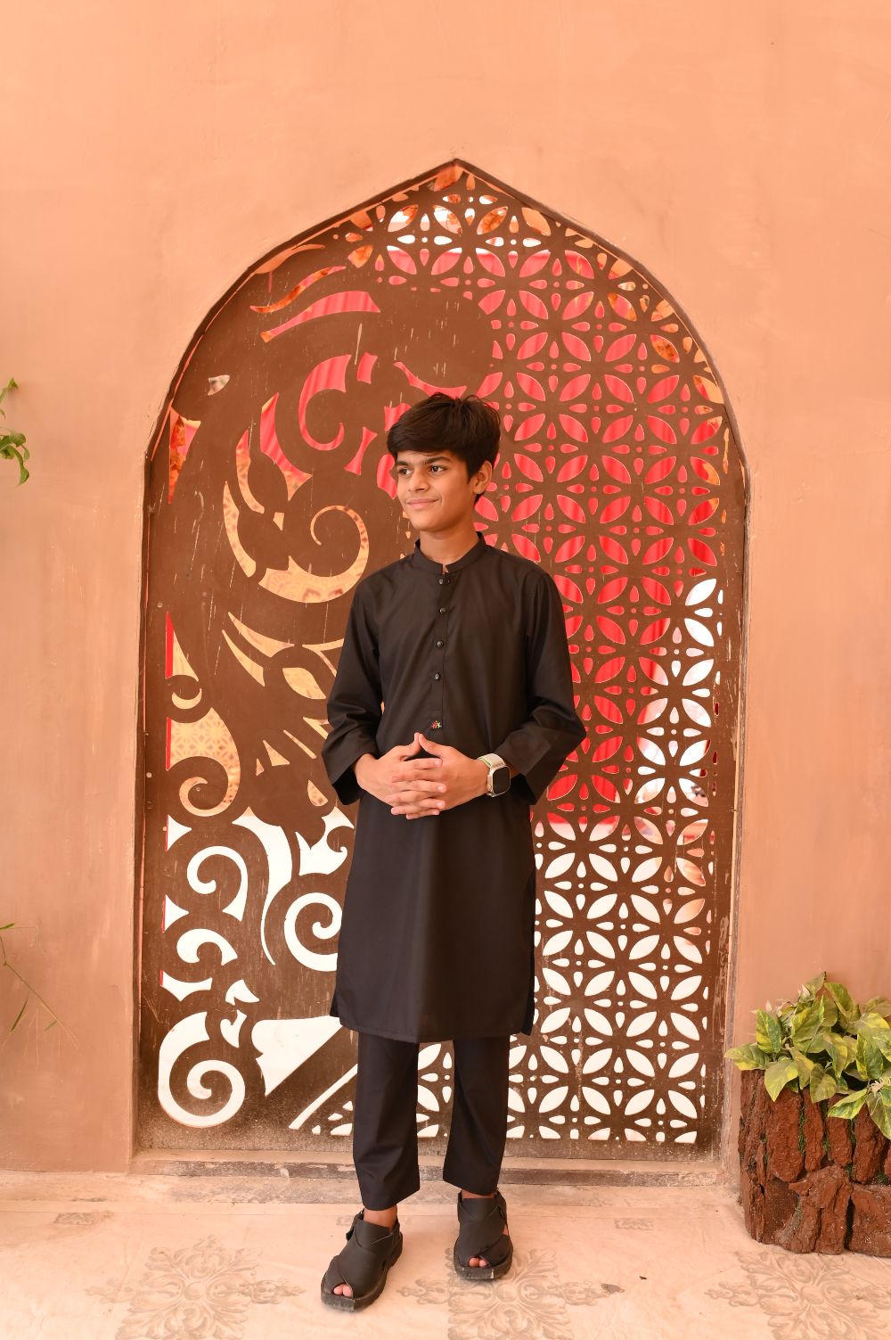 Black Kurta Trouser Set