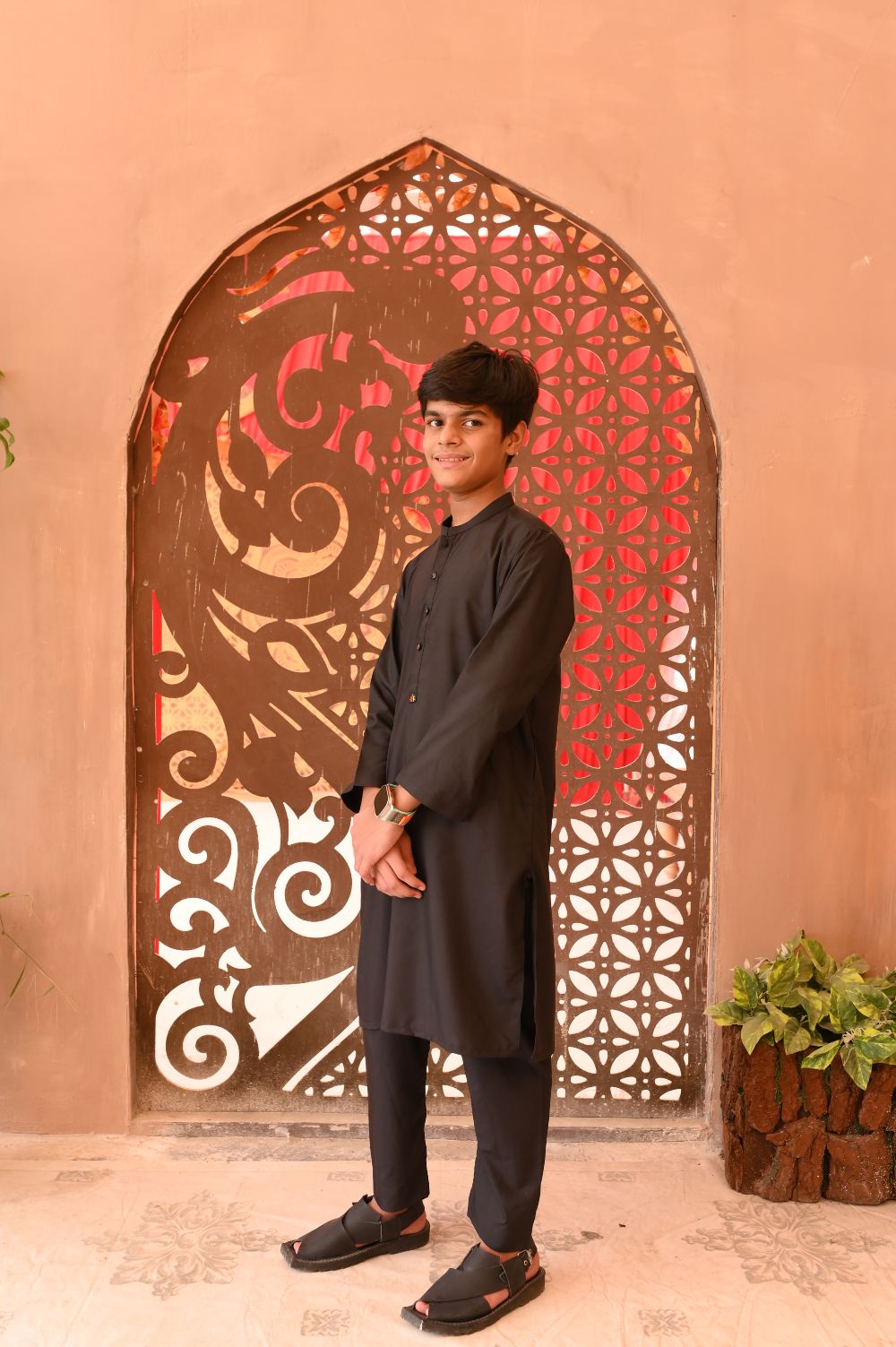Black Kurta Trouser Set