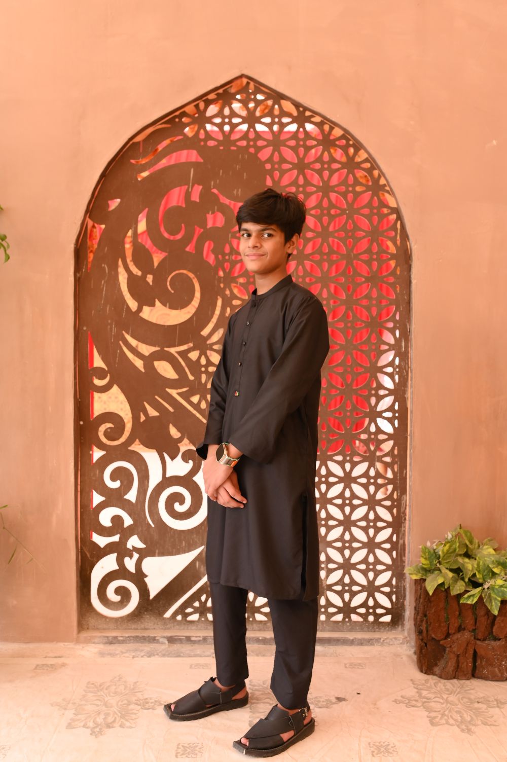 Black Kurta Trouser Set