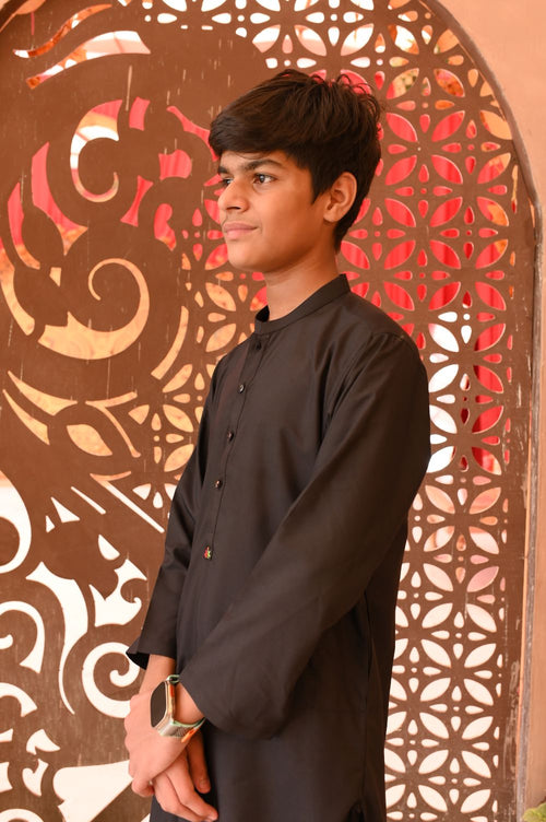 Black Kurta Trouser Set