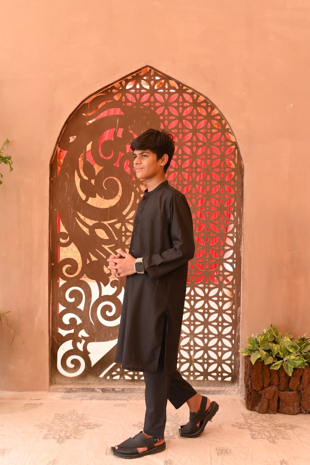 Black Kurta Trouser Set