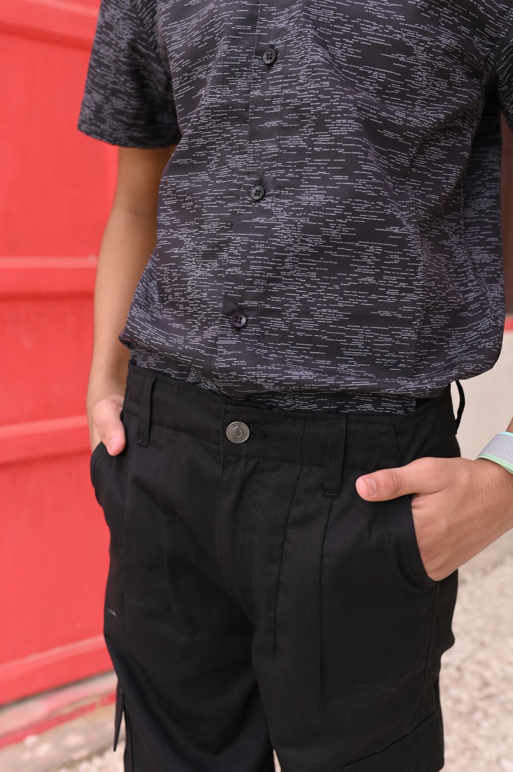 Black Cargo Pants Boy's & Girl's