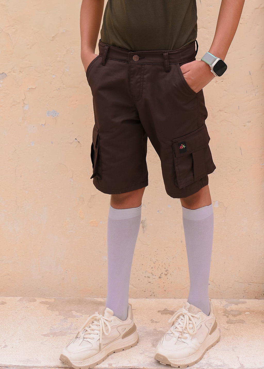Dark Brown Cargo Shorts Boy's & Girl's