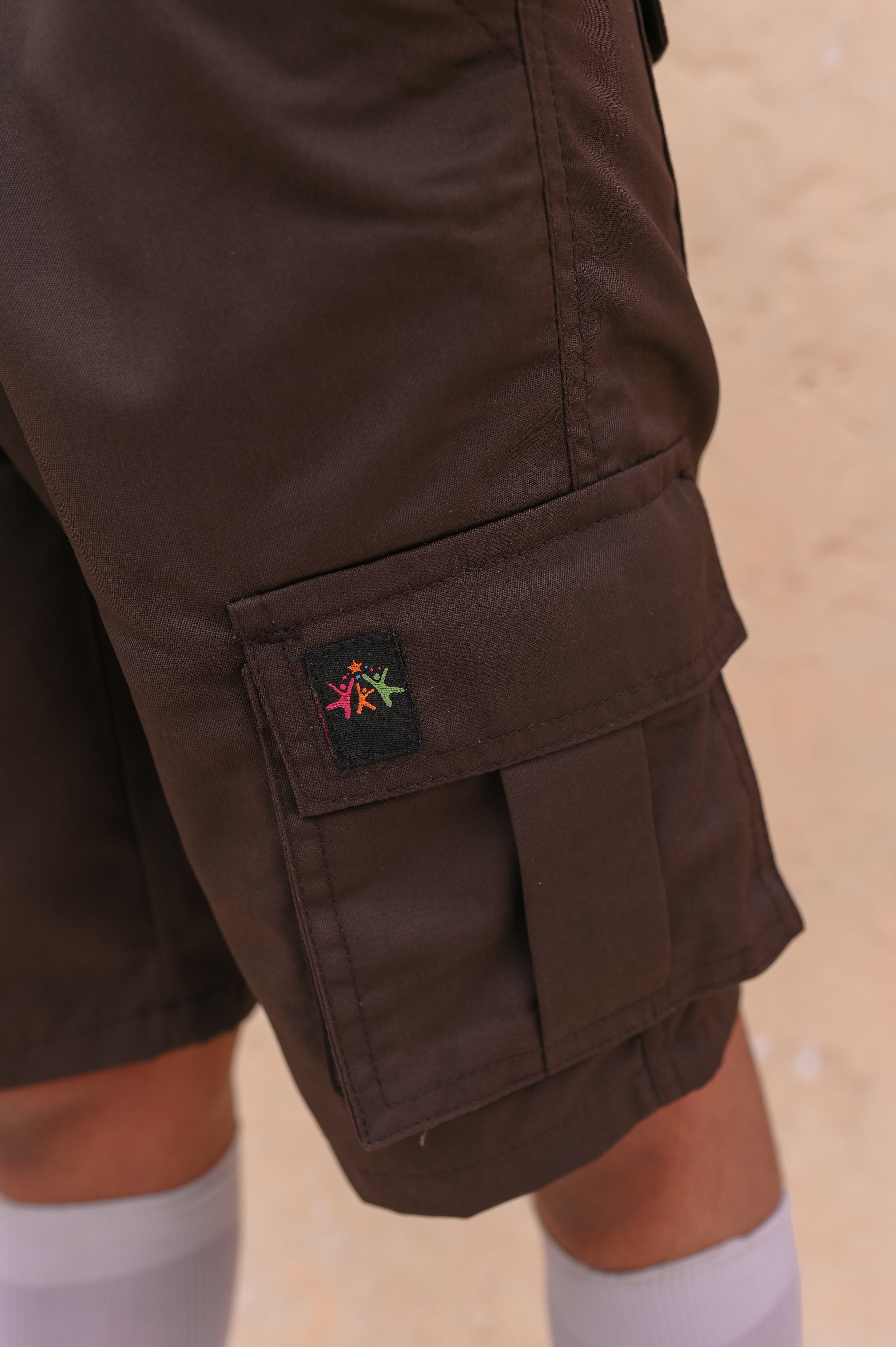 Dark Brown Cargo Shorts Boy's & Girl's