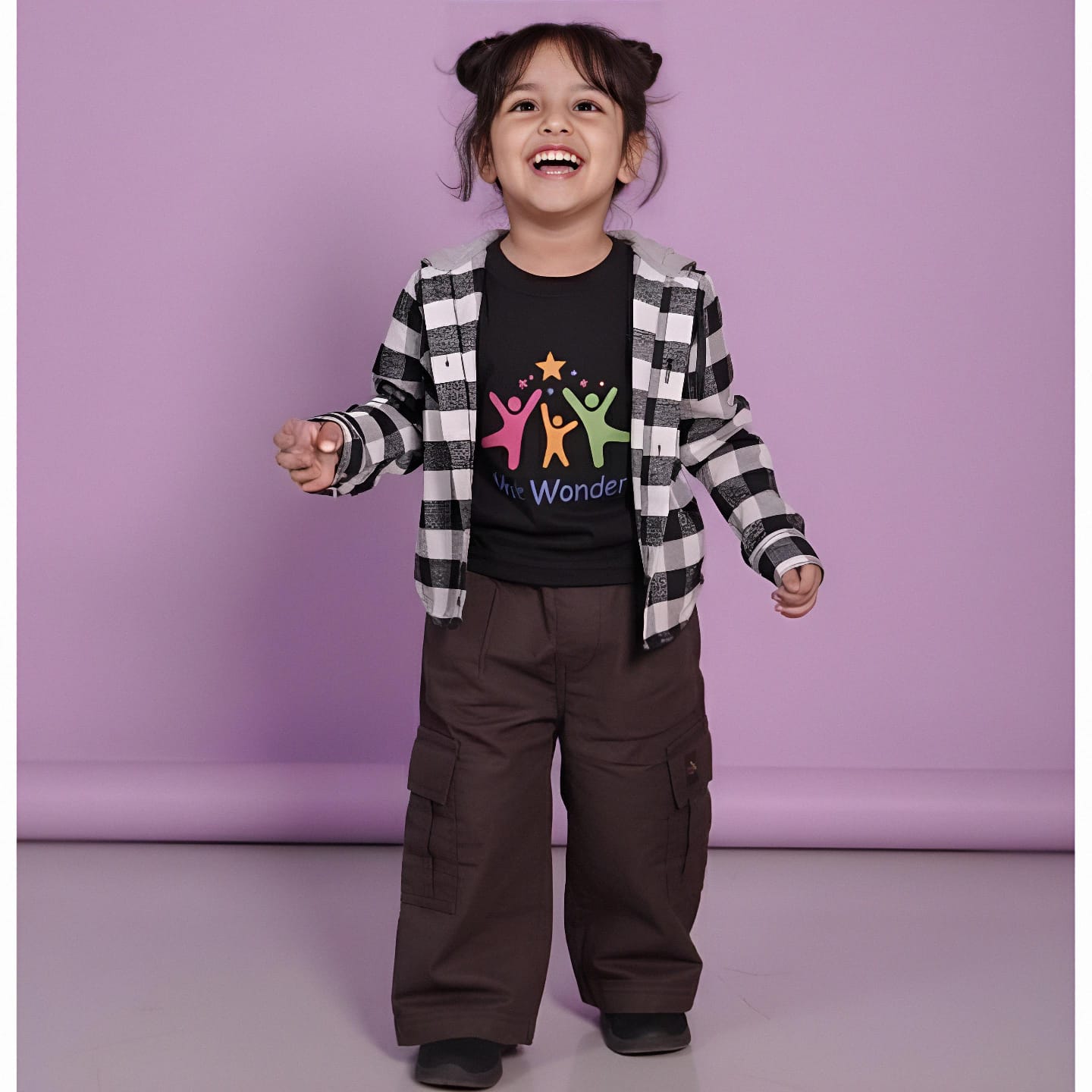 Kids Hooded Flannel Shirt For Boys & Girls .