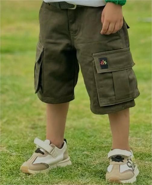 Army Green Cargo Shorts Boy's & Girl's