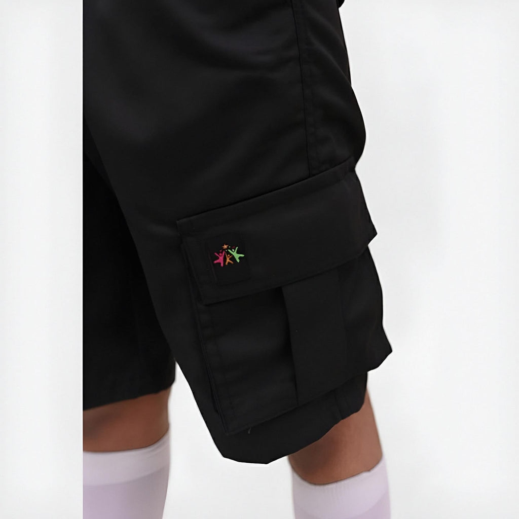 Black Cargo Shorts Boy's & Girl's