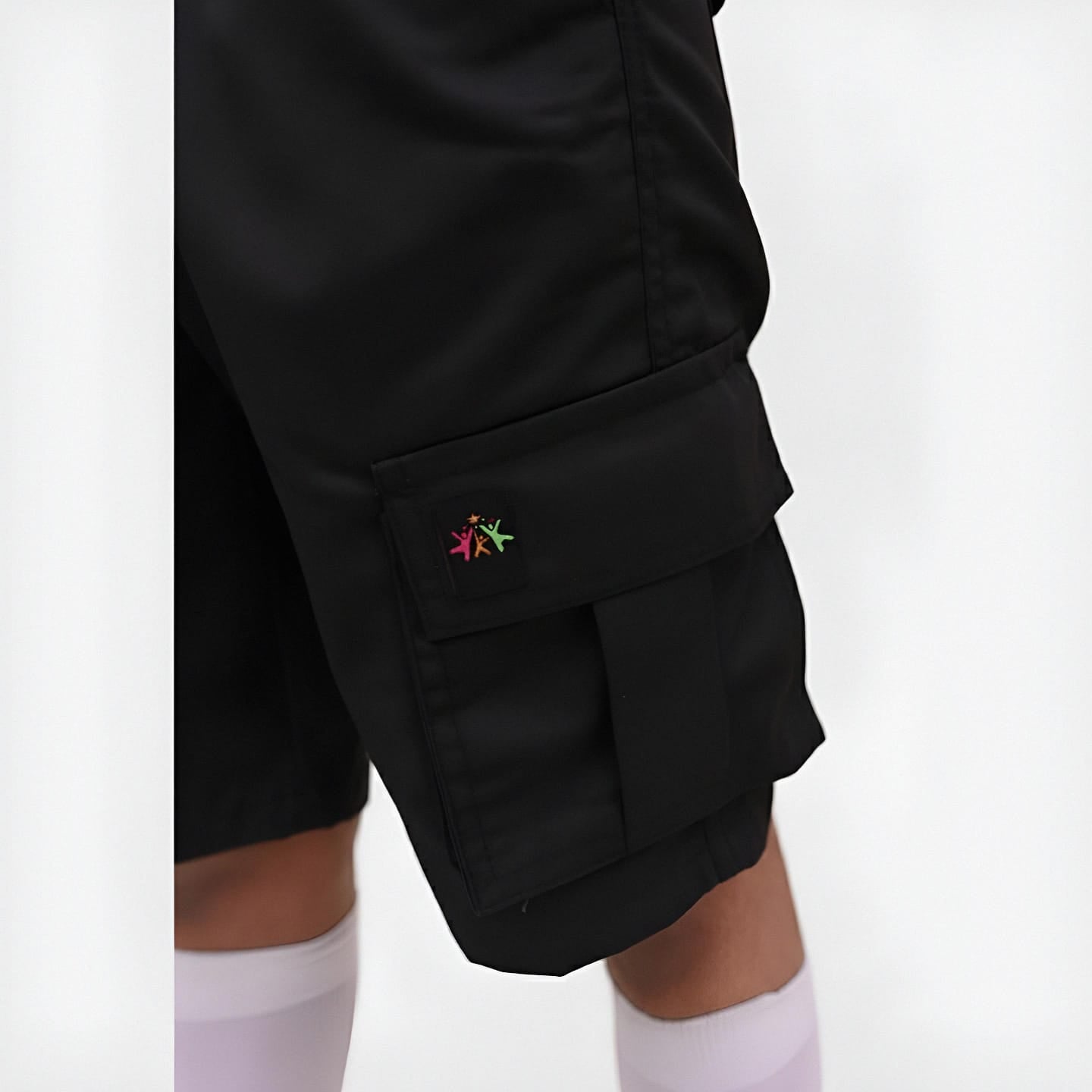 Black Cargo Shorts Boy's & Girl's