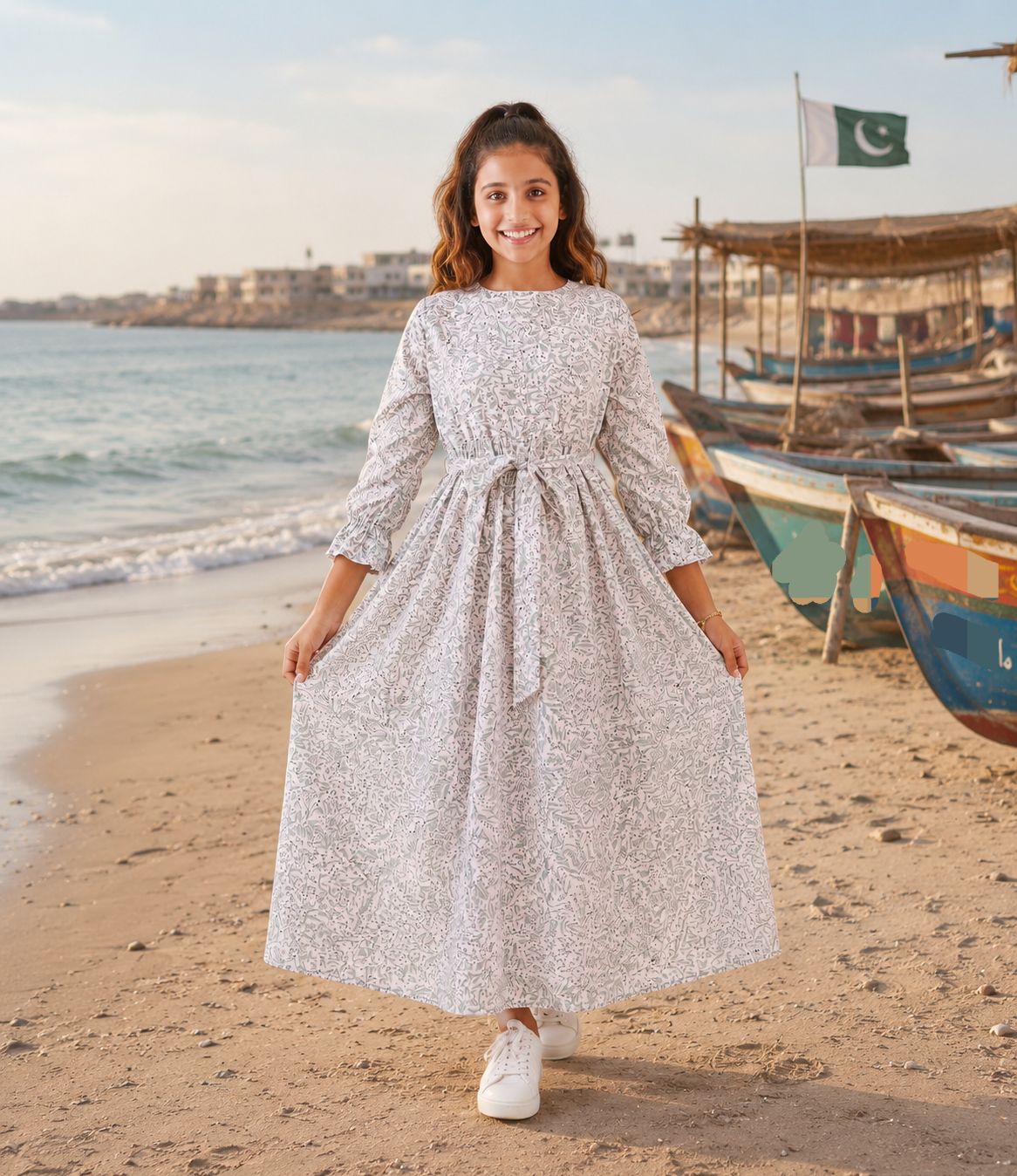 Mint Green Printed Maxi