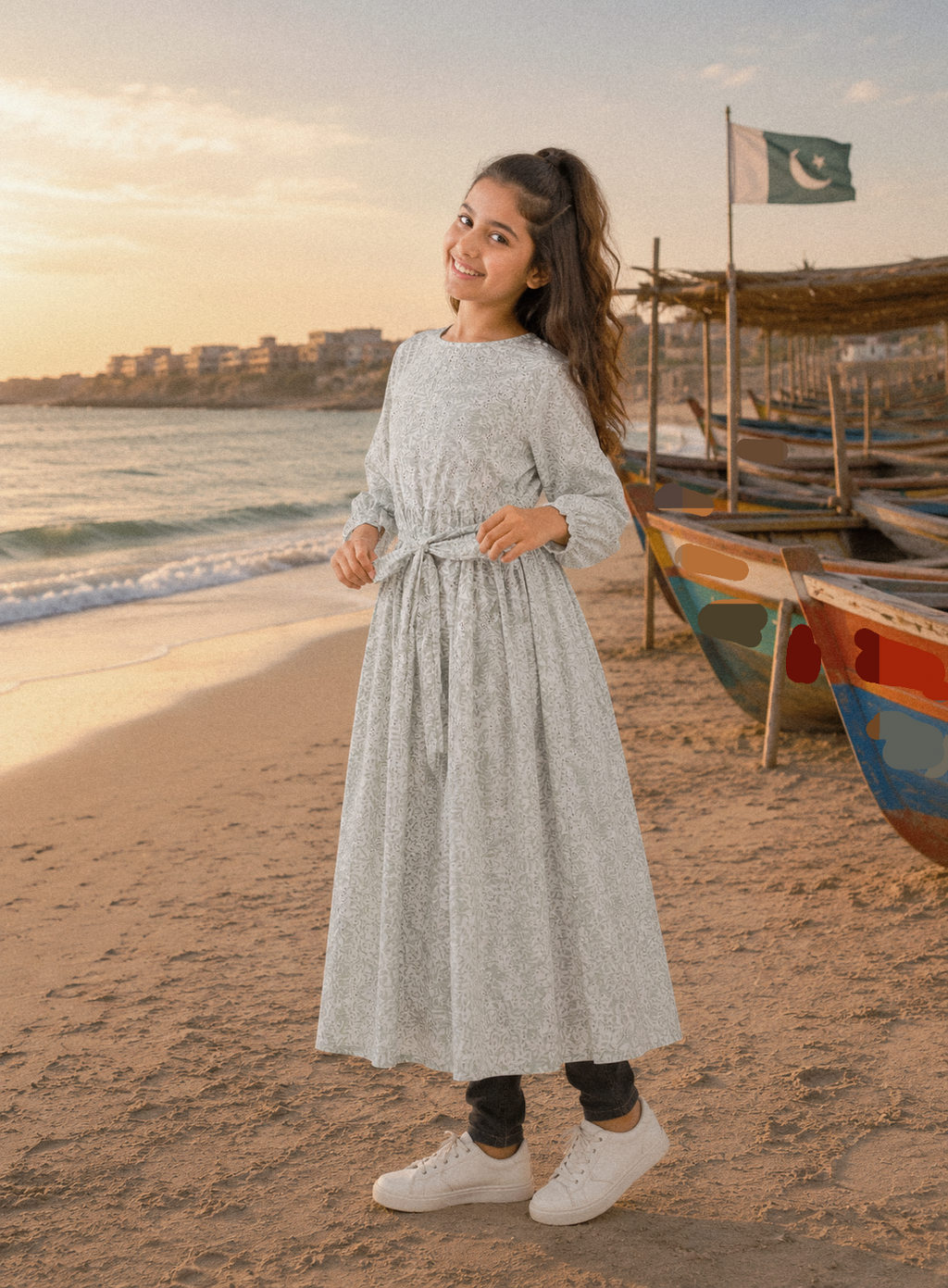Mint Green Printed Maxi