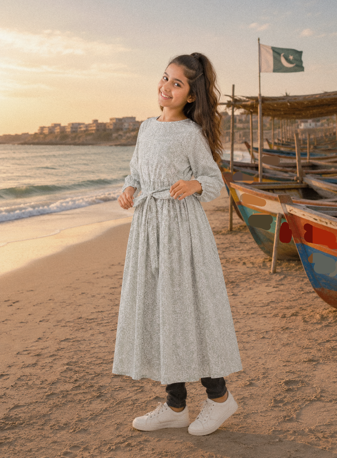 Mint Green Printed Maxi