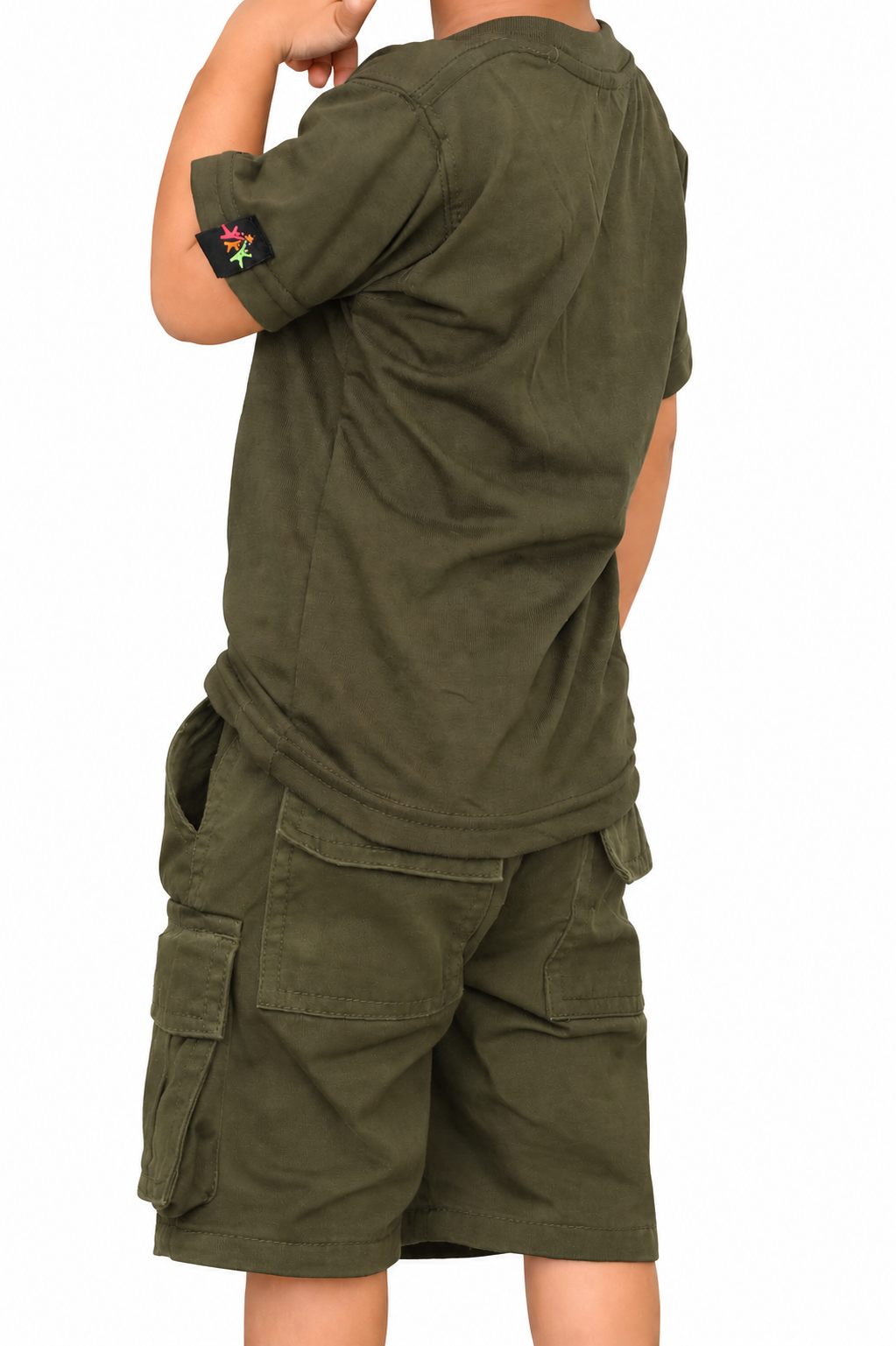 Army Green Cargo Shorts Boy's & Girl's