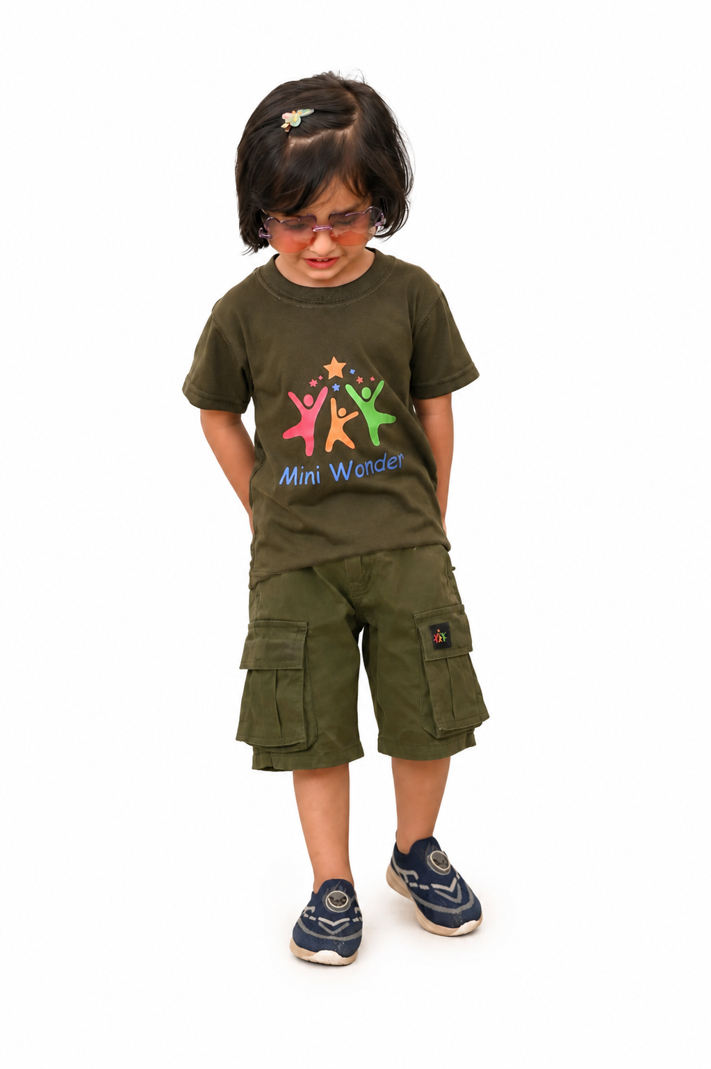 Army Green Cargo Shorts Boy's & Girl's