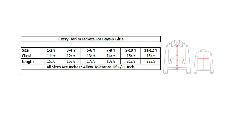 Cozzy Denim Jacket For Boys & Girls